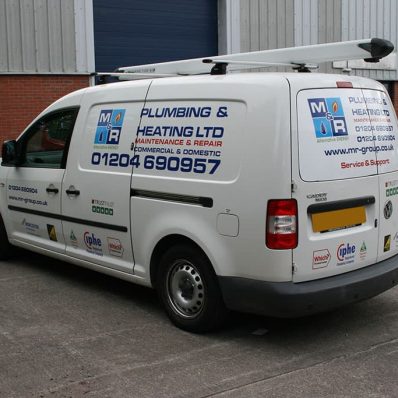 M&R Plumbing - digitally printed cut vinyl vehicle graphics
