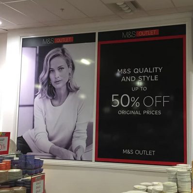 M&S Colne Boundary Mill - full colour digital print window graphics