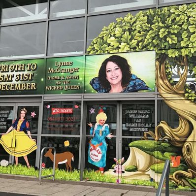Marvel Southport Theatre Snow White - digitally printed window graphics