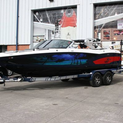 Mastercraft - digital print part wrap of boat hull
