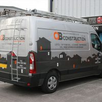 OB Construction - digitally printed part van wrap