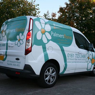 Palmers Florist - part wrap digitally printed and contour cut vinyl graphics