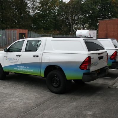 PE Pipe - cut vinyl vehicle graphics fleet