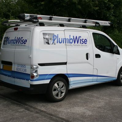 Plumb Wise - print and cut vinyl vehicle graphics