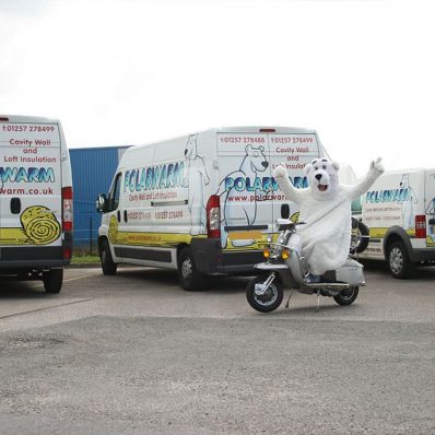 Polar Warm - fleet print and cut vinyl vehicle graphics part wrap