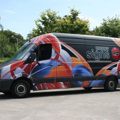 Poppy Signs - full colour digitally printed vehicle wrap