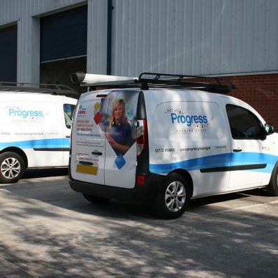 Progress Housing - fleet digital print and cut vehicle graphics