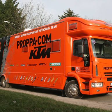 Proppa.com - full wrap in orange black colour change vinyl with cut and digitally printed graphics