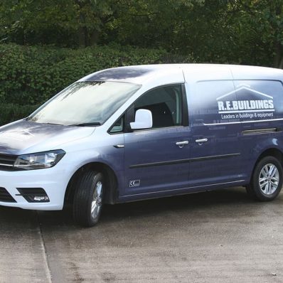 R.E. Buildings - part digital print van wrap