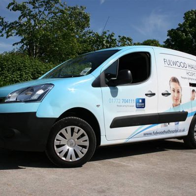Ramsay Fulwood Hall Hospital - full digitally printed vehicle wrap including roof