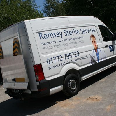 Ramsay Healthcare Sterile Services - digitally printed and cut vehicle graphics