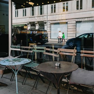 Restaurant - reflective solar control window vinyl