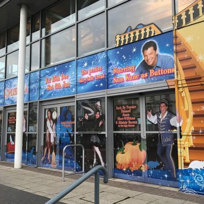 Southport Theatre Cinderella - full colour digitally printed windows graphics