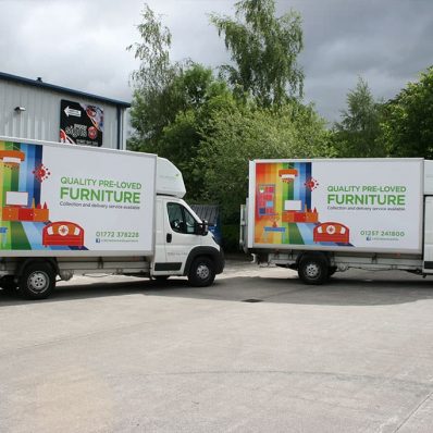 St Catherine's Hospice Luton fleet - digitally printed vehicle graphics