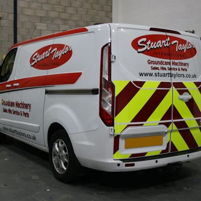 Stuart Taylor - print and cut vinyl vehicle graphics with chapter-8 kit to rear