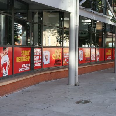 Sugden Sports Centre - full colour digital print window wraps