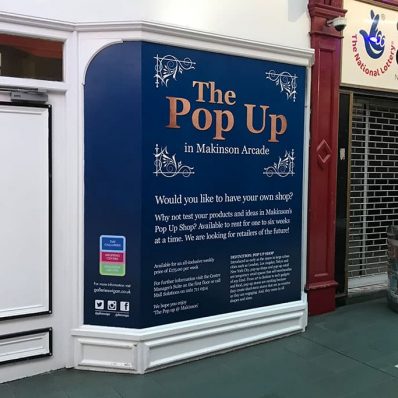 The Pop-up - full colour vinyl window graphics