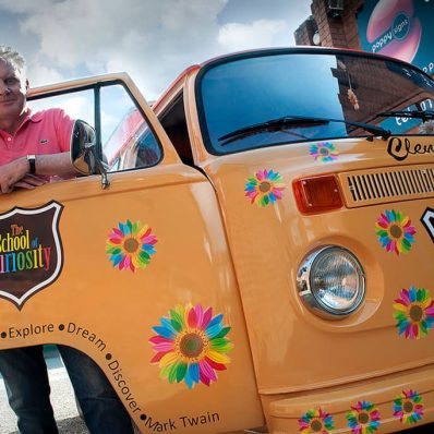 The School of Curiosity Campervan - digitally printed full wrap