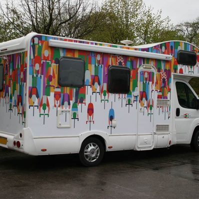 Tony Baker Campervan - digitally printed part wrap
