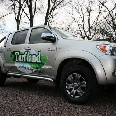 Turfland - digital print and cut vinyl car graphics