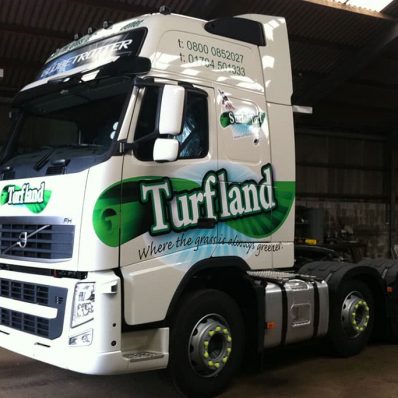 Turfland Truck - full colour contour cut vinyl graphics