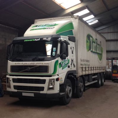 Turfland Volvo Wagon - curtain digitally printed vinyl graphics