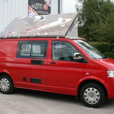 VW Camper - digitally printed pop top wrap