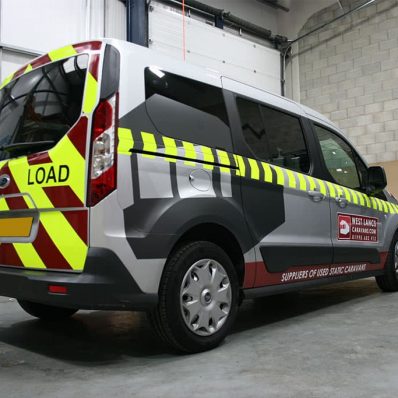 West Lancs Caravans - vehicle high vis vehicle graphics and chapter-8 kit