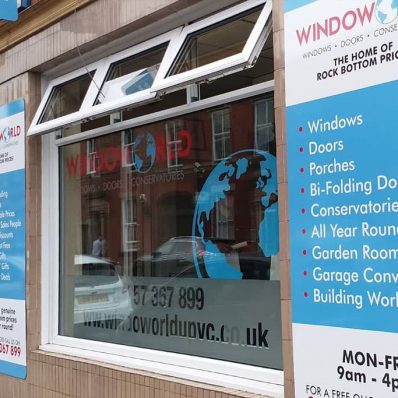 Window World - full colour cut vinyl window graphics