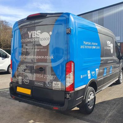 Your Bespoke Space - digitally printed partial van wrap