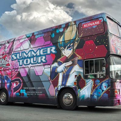Yu-Gi-Hh! - bus wrap full wrap in digitally printed vinyl