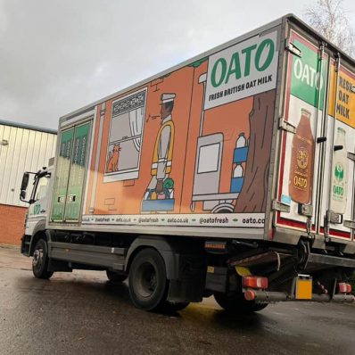 Oato - box truck digitally printed full vehicle wrap project