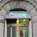 Optimax - CNC cut 3mm illuminated acrylic letters on stand-offs with full-colour printed vinyl to top