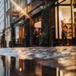 Highstreet shops raining UK city